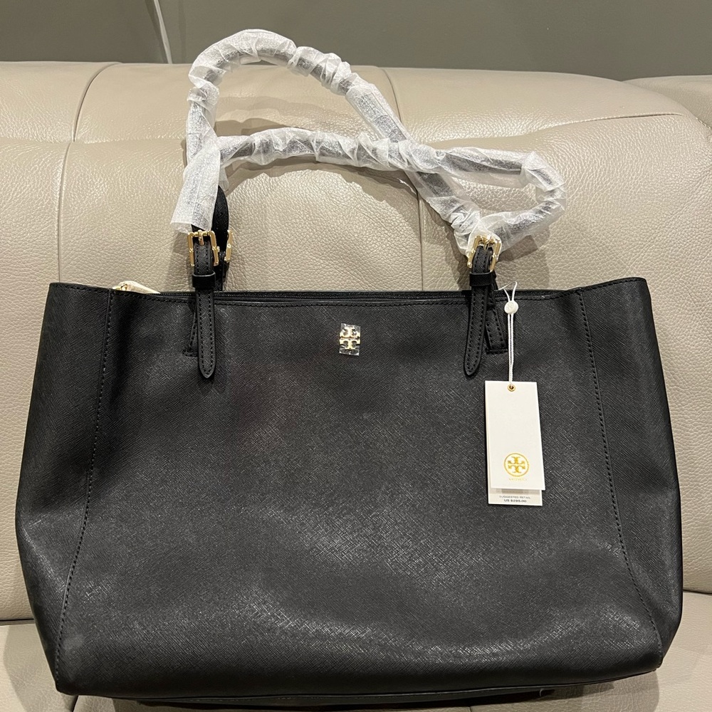 NEW Tory Burch Saffiano York Tote Purse Leather